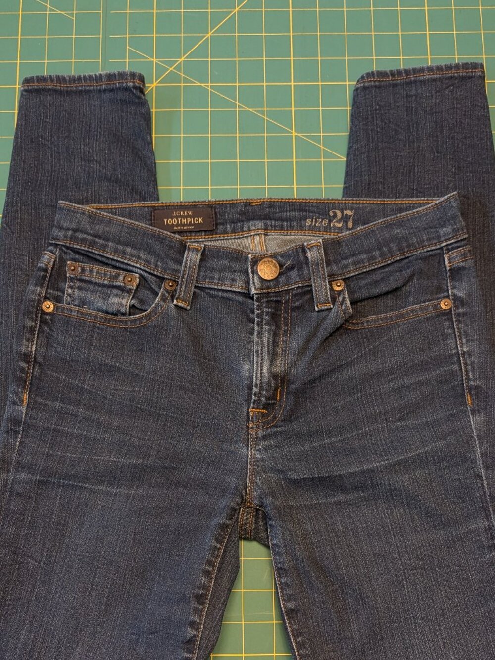 J. Crew Women's Blue Toothpick Denim Jeans Pants Size 27